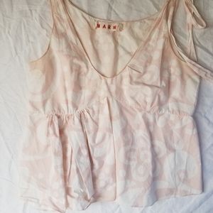 MARNI Cotton Pink & White Floral Top